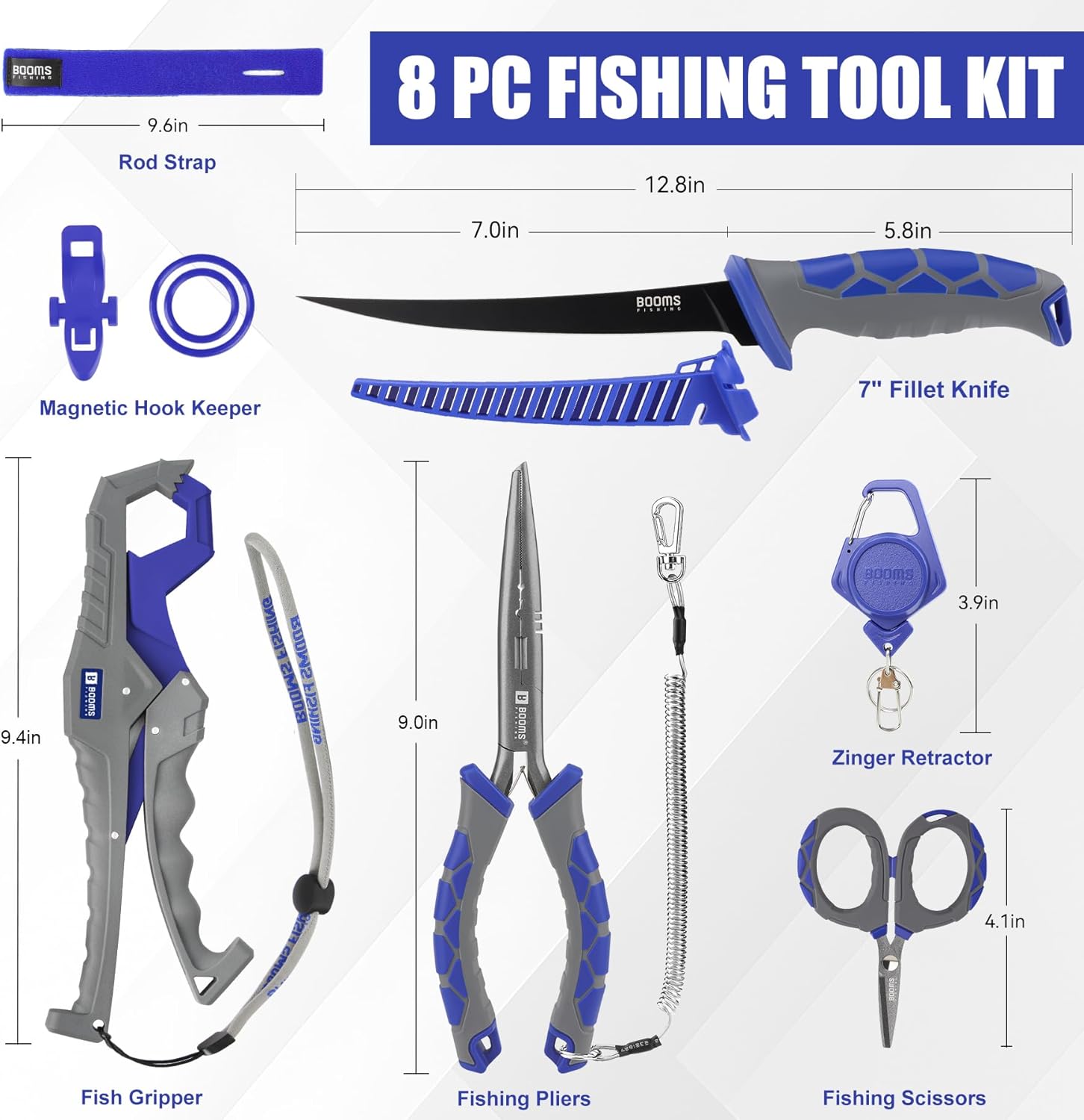 8 pieces fishing tool kit