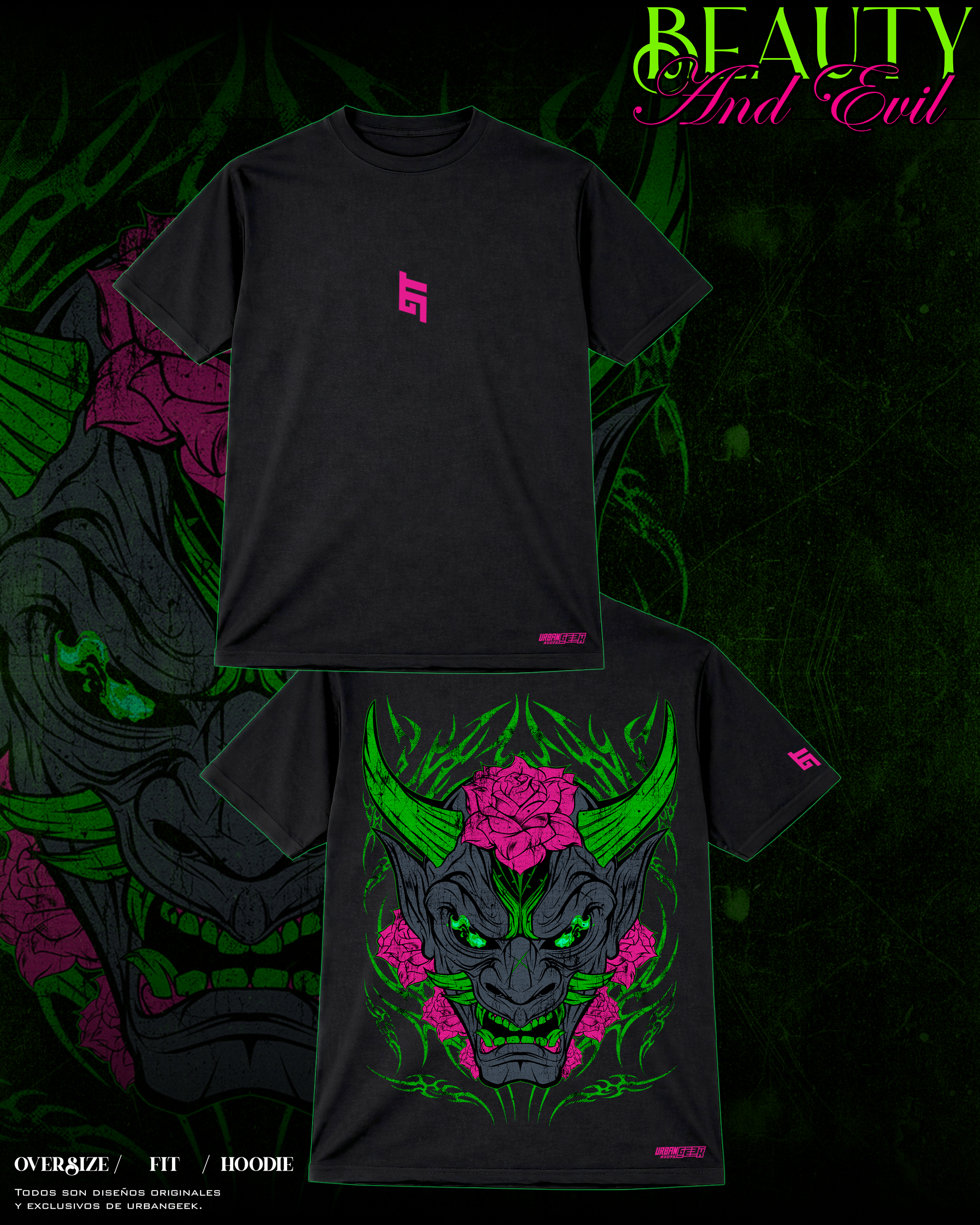 Polera Beauty & Evil regular - URBAN GEEK - Originals