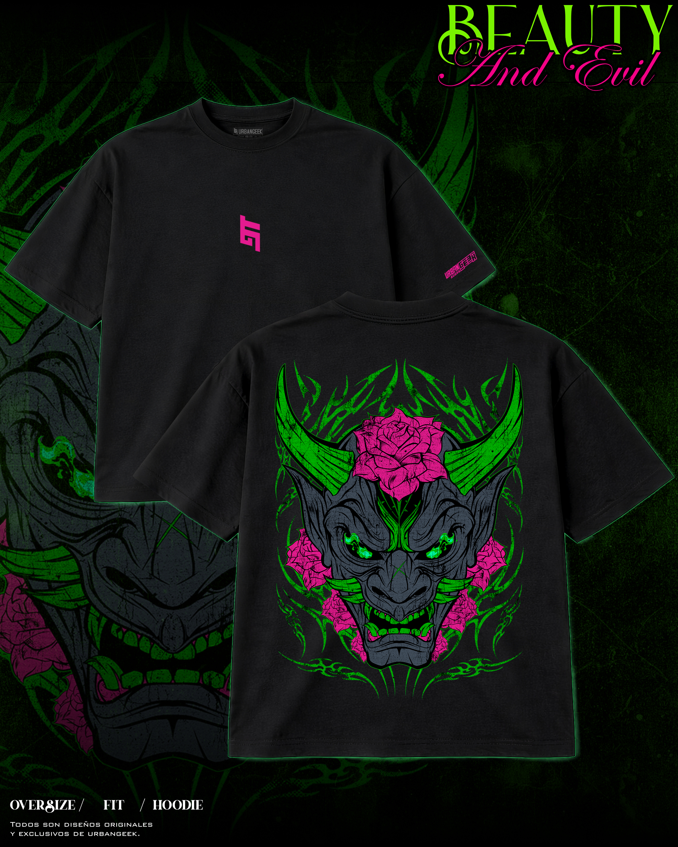 Polera Beauty & Evil - Oversize - Urban Geek