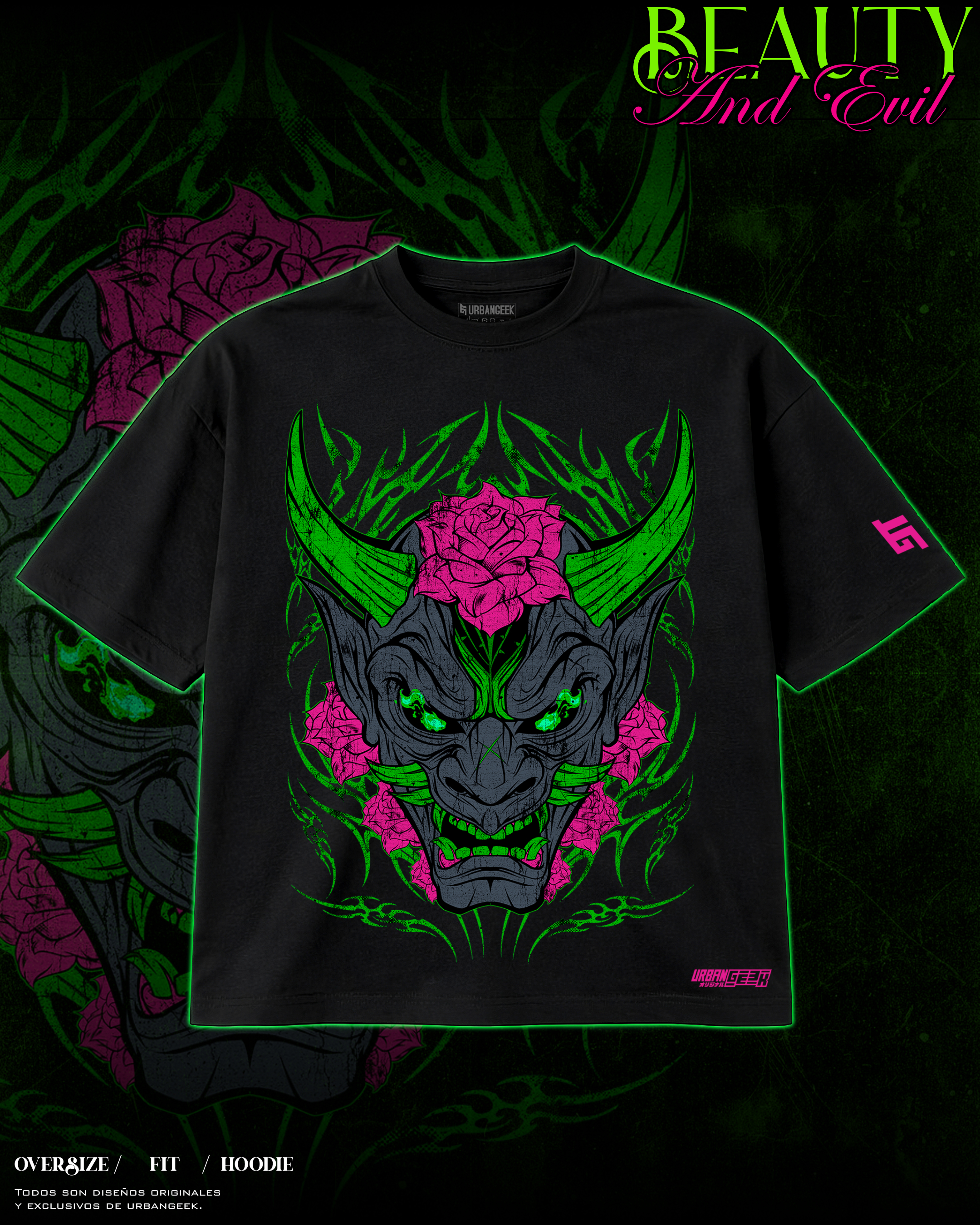 Polera Beauty & Evil - Oversize - Urban Geek