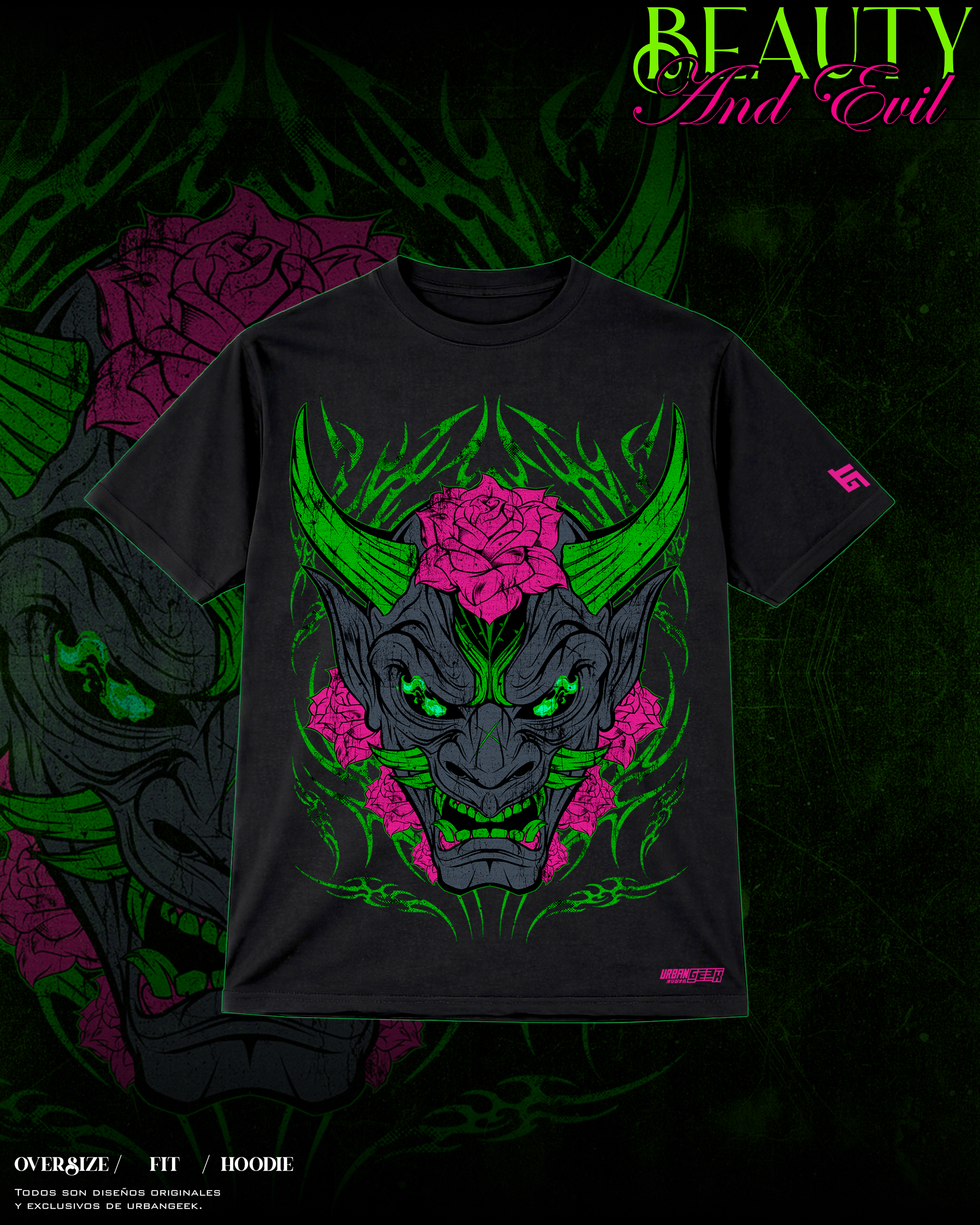 Polera Beauty & Evil regular - URBAN GEEK - Originals