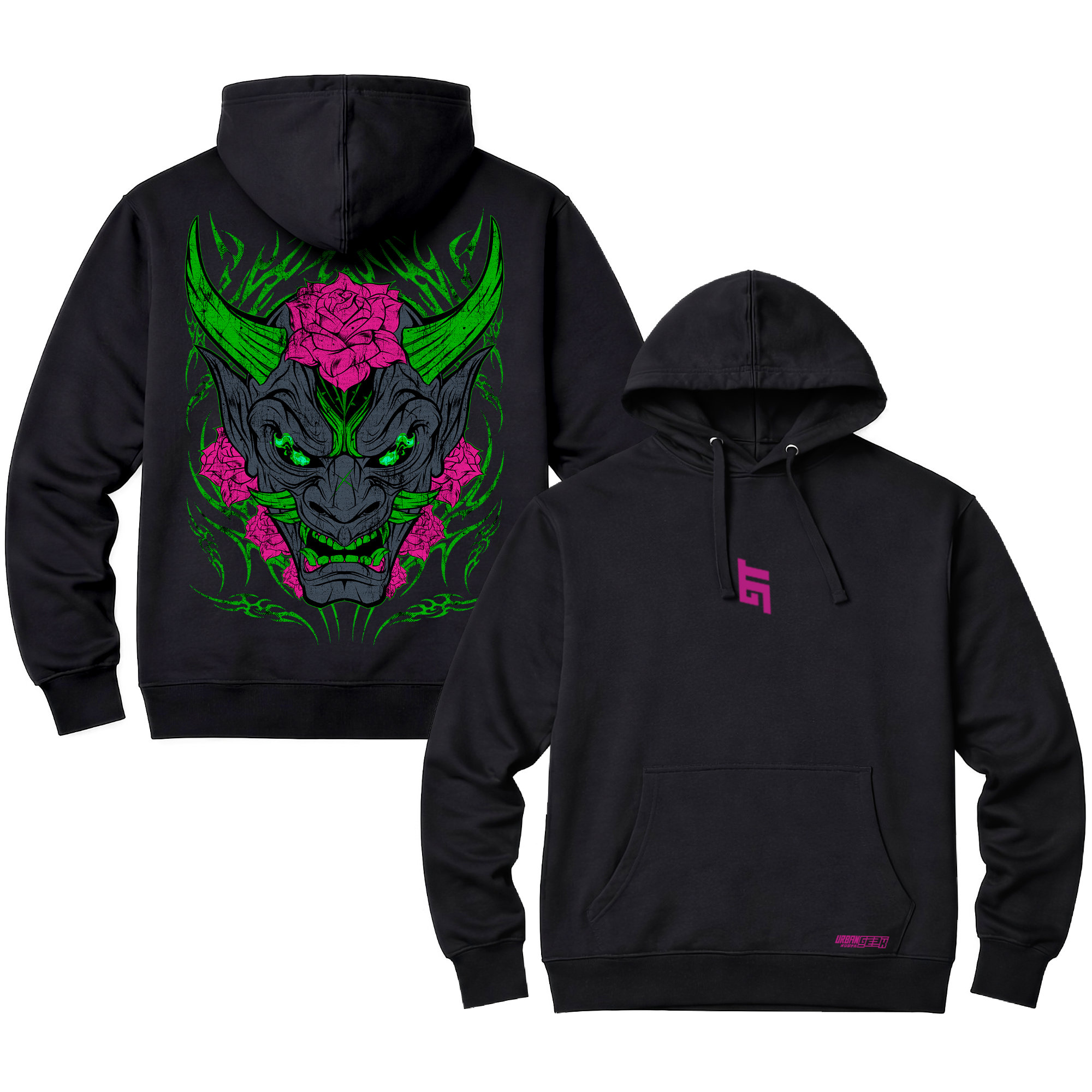 Polerón Beauty & Evil - Hoodie - URBAN GEEK - Originals