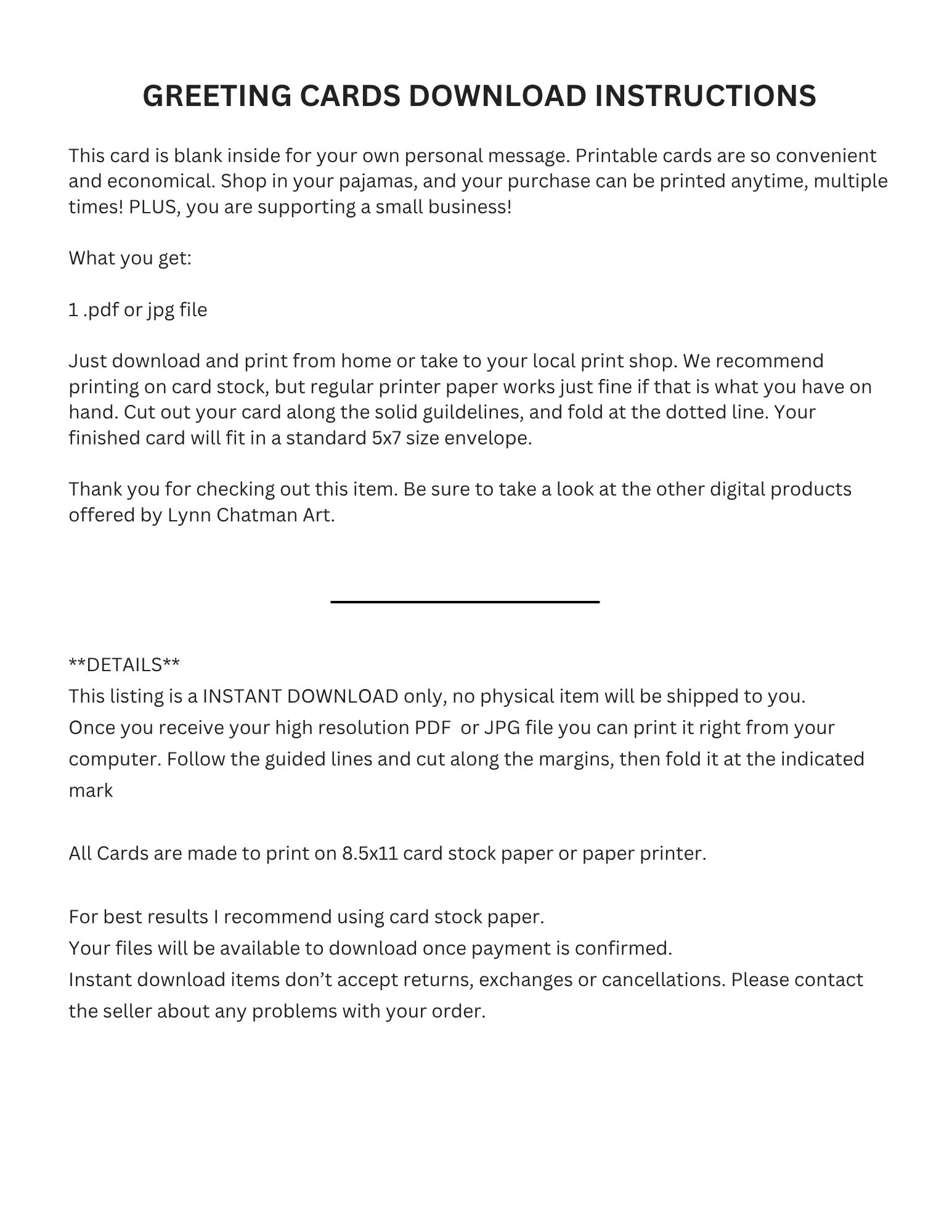 Whimsical Bird Greeting Card (DIGITAL DOWNLOAD)