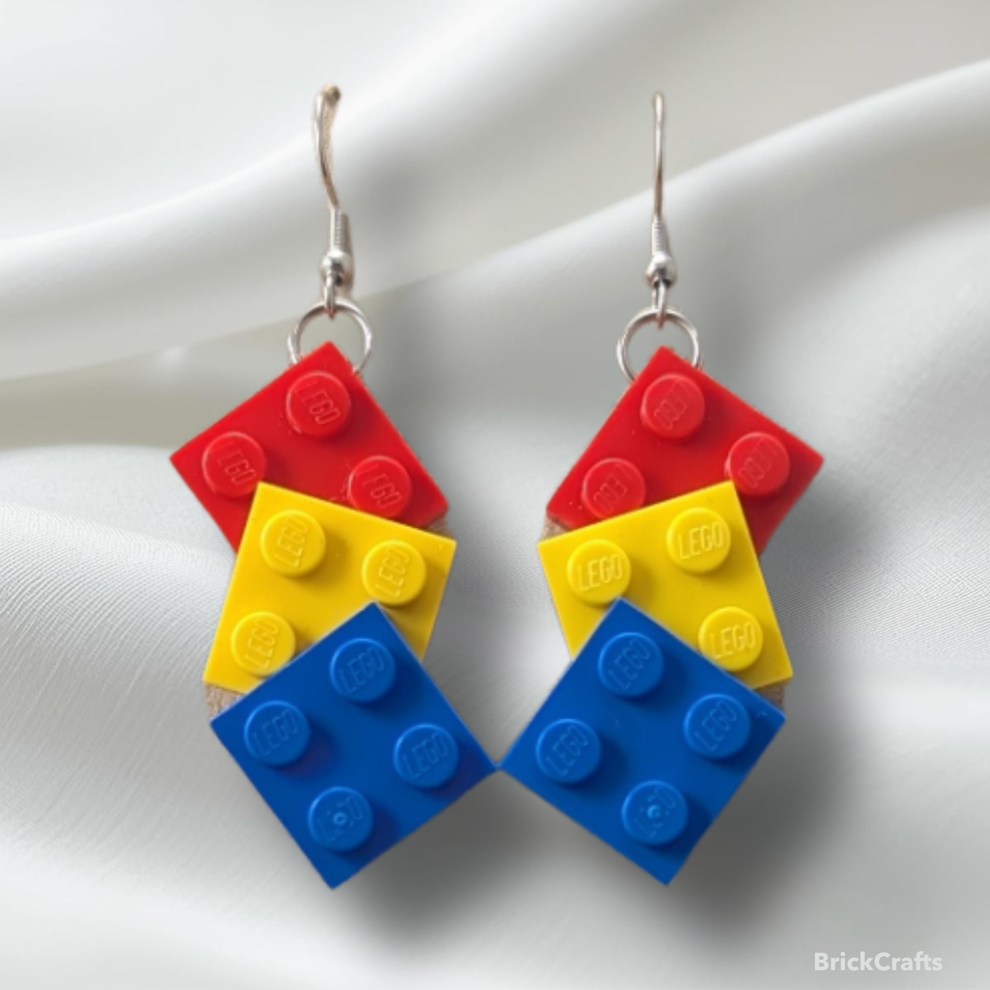Triple Wiggled LEGO Earrings