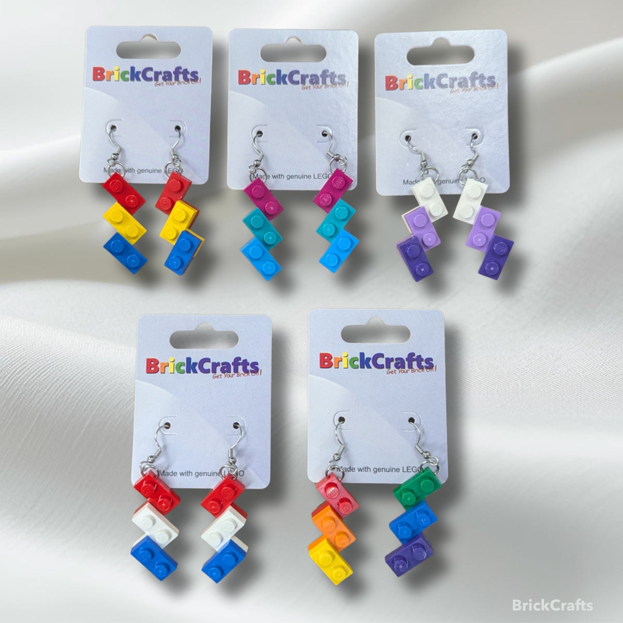 Triple ZigZag LEGO Earrings 