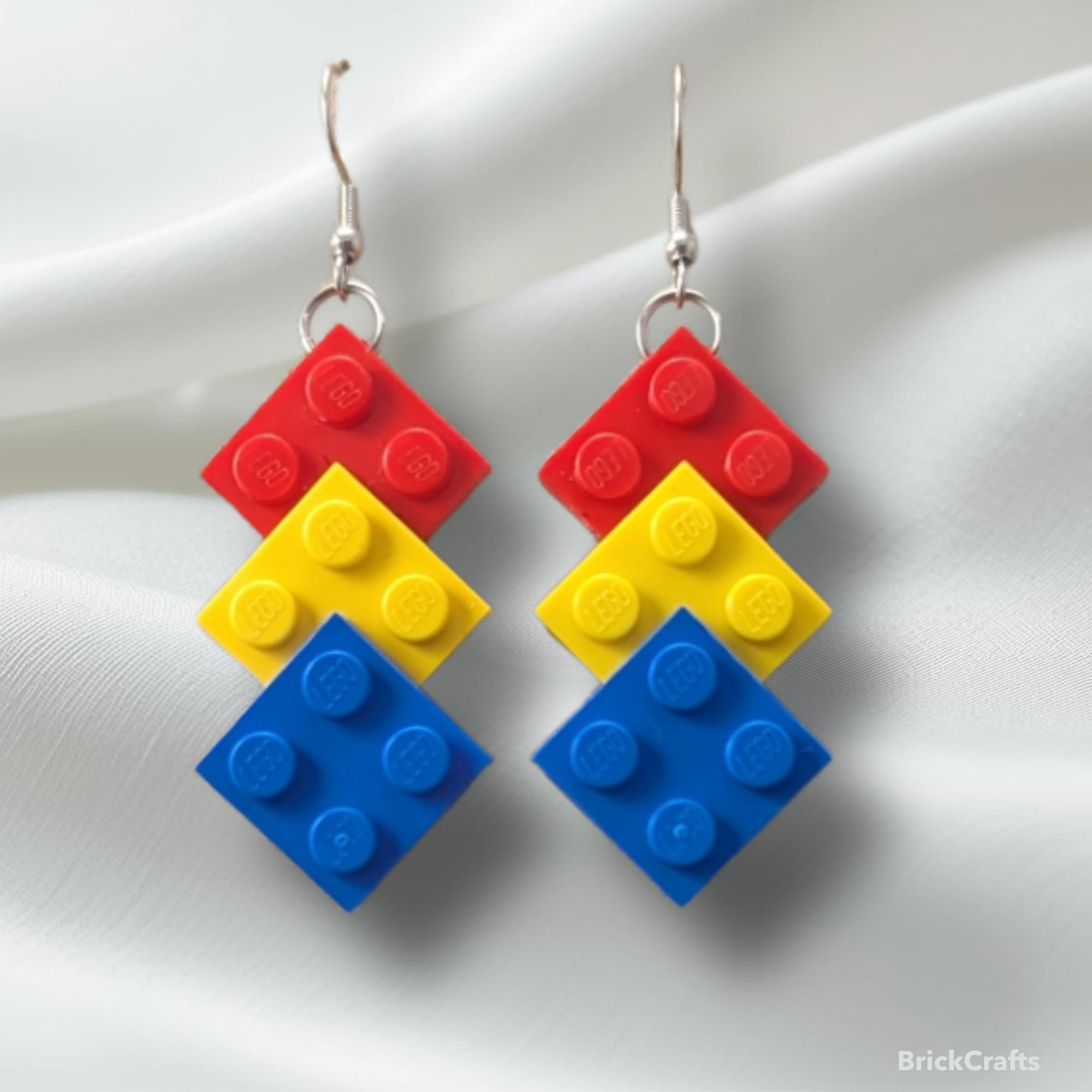 Triple Straight LEGO Earrings