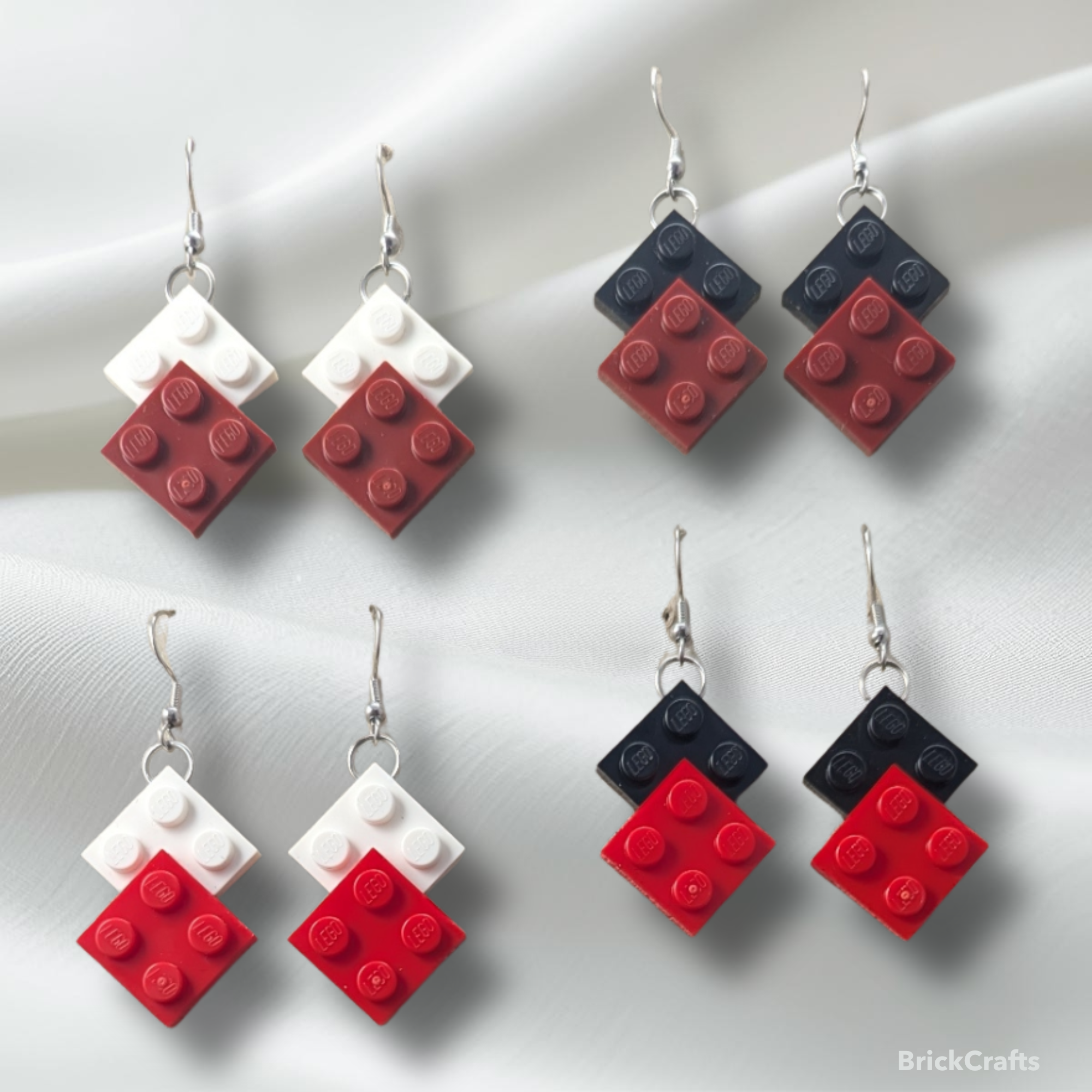 Double Dangle 2x2 LEGO Plate Earrings 