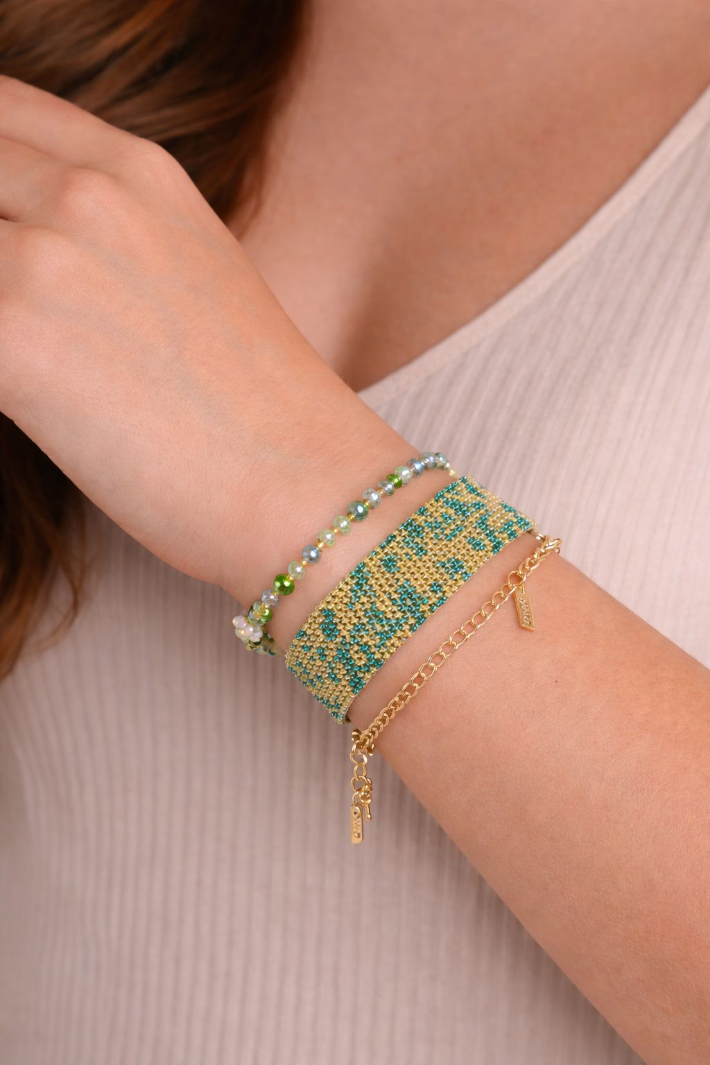 Kit de Pulseiras Verde