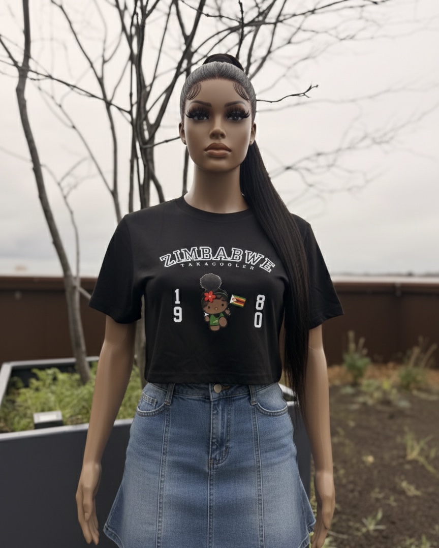Zimbabwe Cartoon Graphic T-Shirt