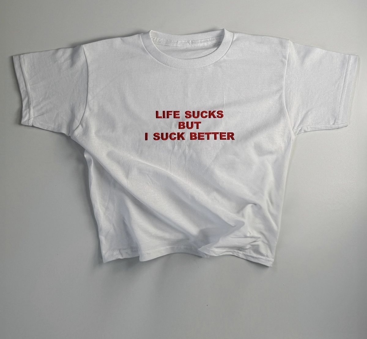 Humorous Statement Crop Top