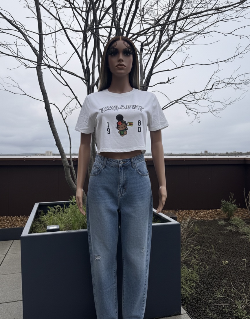 Zimbabwe Cartoon Graphic T-Shirt