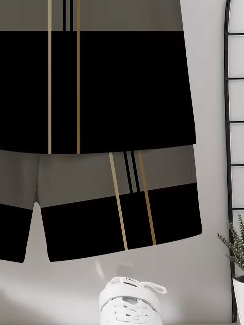 Conjunto Bubupandy "3D Urban Tech": Jersey de Manga Corta + Shorts Deportivos