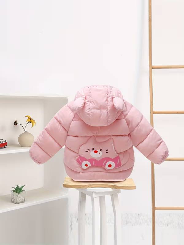 Chaqueta Rosa "Dulzura Cálida" con Capucha 🐼🌸