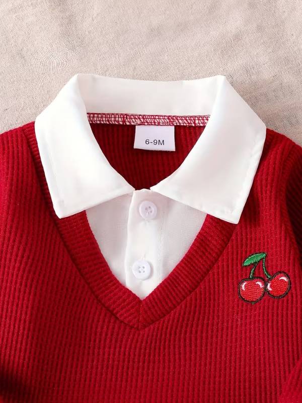 Conjunto "Dulces Cerezas" 2 Piezas - Denim de Diseñador 🐼🍒