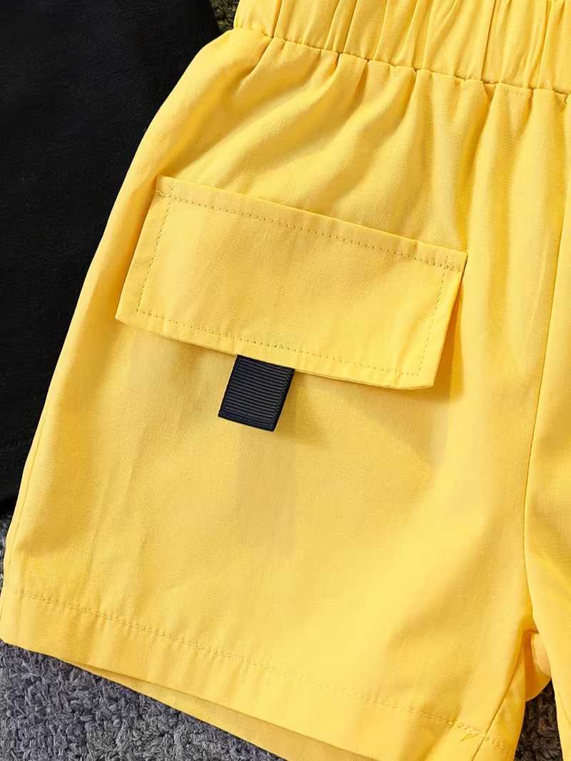 Conjunto Bubupandy "Safari Kids": Camiseta de Jirafa + Shorts con Bolsillos