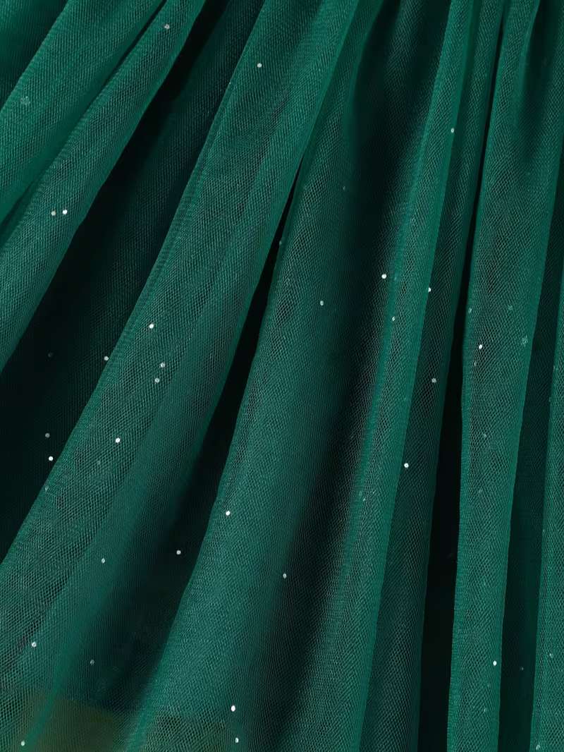 Vestido de Princesa Bubupandy: Malla con Lentejuelas y Lazo para Bebés