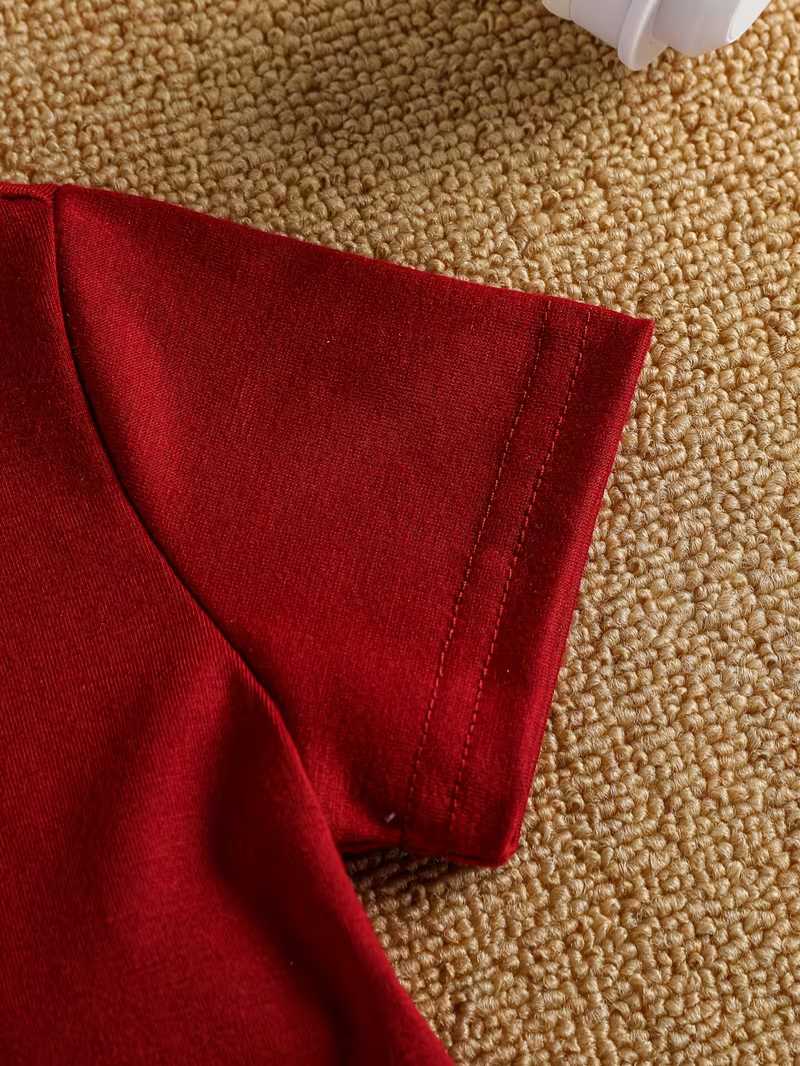 Conjunto Bubupandy "Urban Chic": Camiseta de Cuello Alto + Shorts Efecto Denim