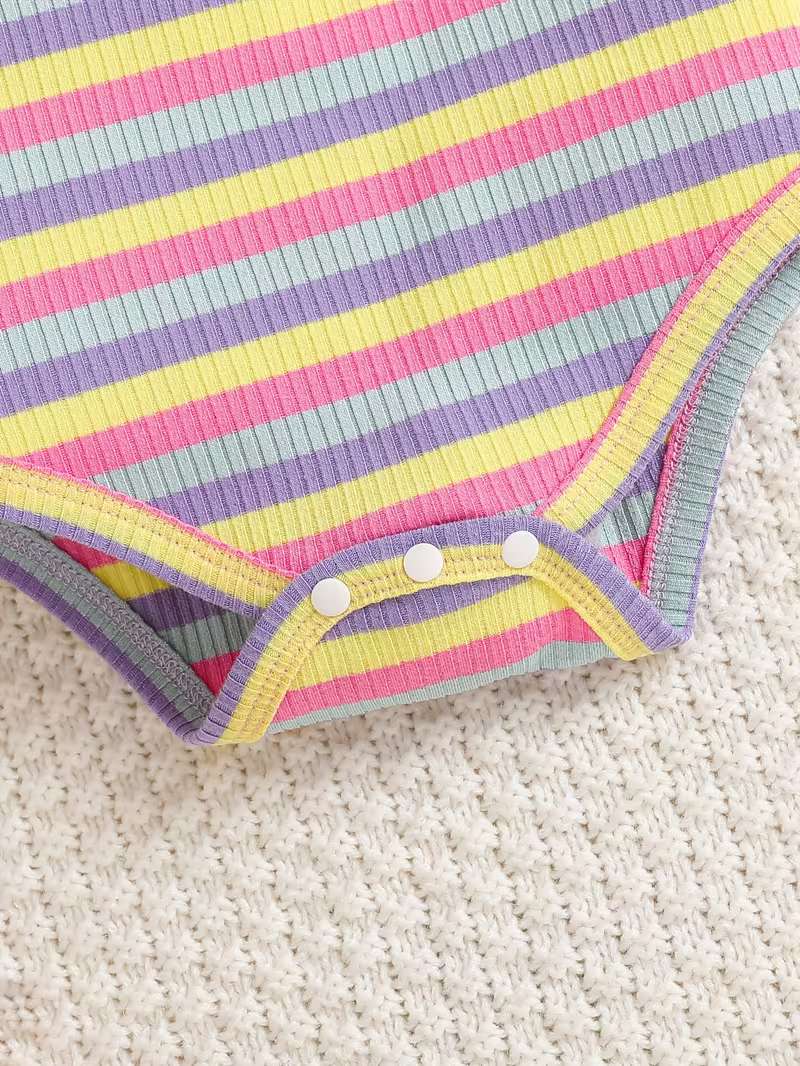 Pack de 3 Peleles Bubupandy: Rayas Arcoíris, Amarillo y Rosa para Verano