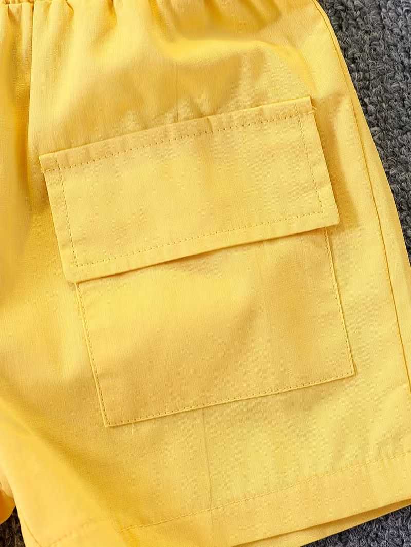 Conjunto Bubupandy "Safari Kids": Camiseta de Jirafa + Shorts con Bolsillos