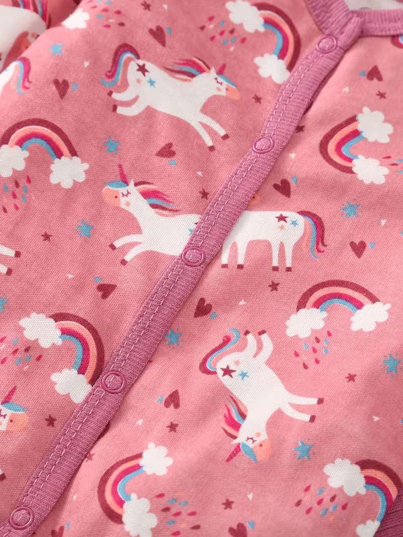 Conjunto Bubupandy "Dulces Sueños": 3 Piezas Bordadas con Pies para Bebé Niña