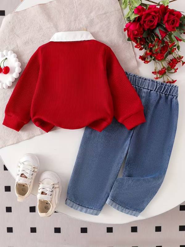 Conjunto "Dulces Cerezas" 2 Piezas - Denim de Diseñador 🐼🍒