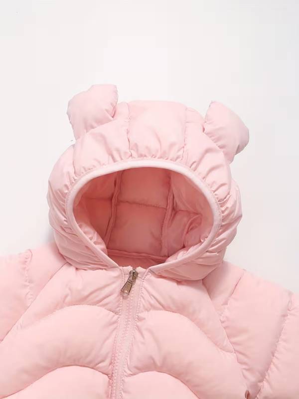 Chaqueta Rosa "Dulzura Cálida" con Capucha 🐼🌸