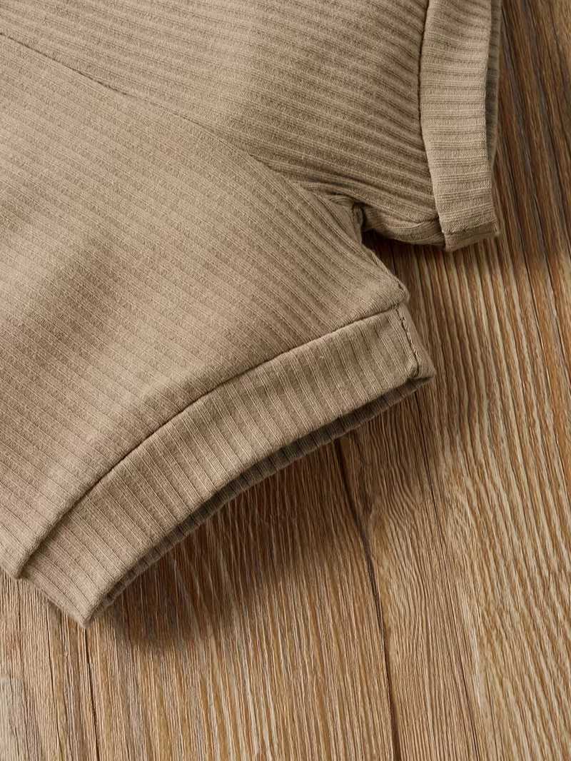 Conjunto Bubupandy "Basic Rib": Camiseta Acanalada y Shorts de Verano (Unisex)