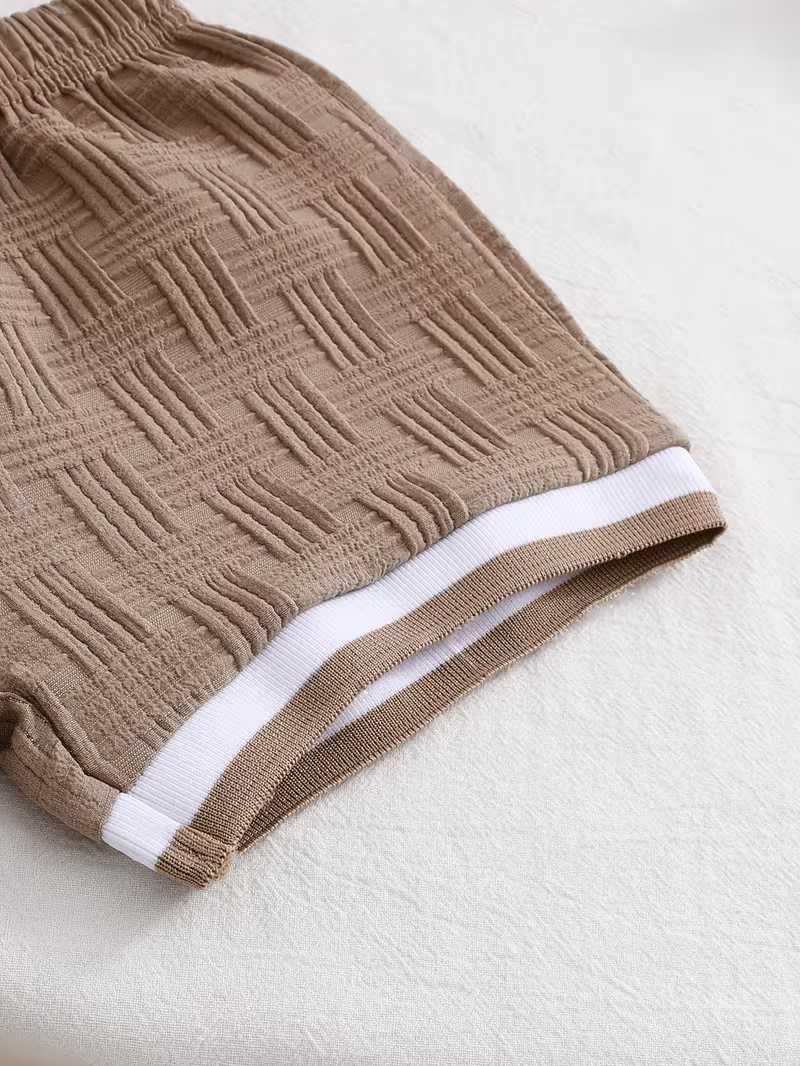 Conjunto Bubupandy "Elite Jacquard": Camiseta Polo y Shorts (2 Piezas)