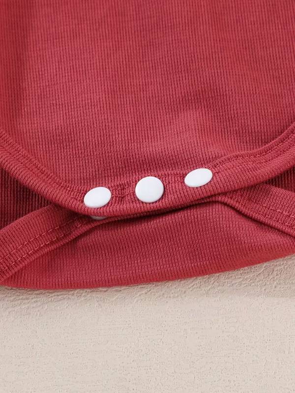 Conjunto "Rojo Esencial" 2 Piezas - Tejido Acanalado 🐼❤️