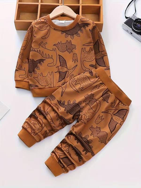 Conjunto "Dino-Aventura" con Estilo Gráfico 🐼🦖