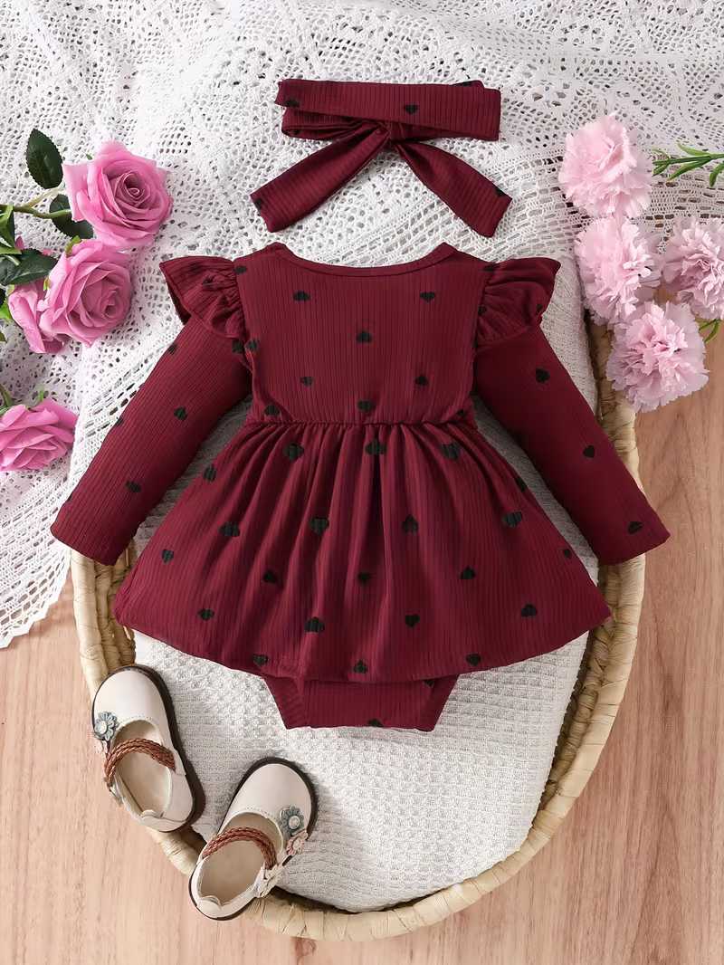 Conjunto Bubupandy "Soft Rib": Enterizo Acanalado de Manga Larga + Pañuelo