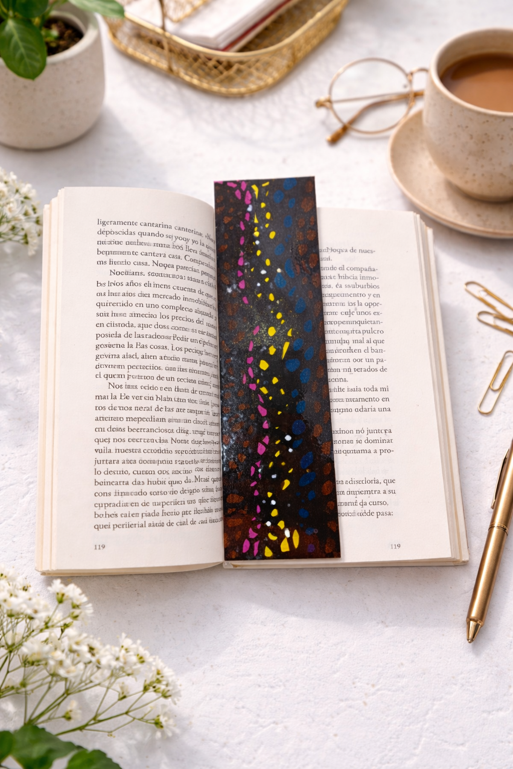 Colourful stones bookmark