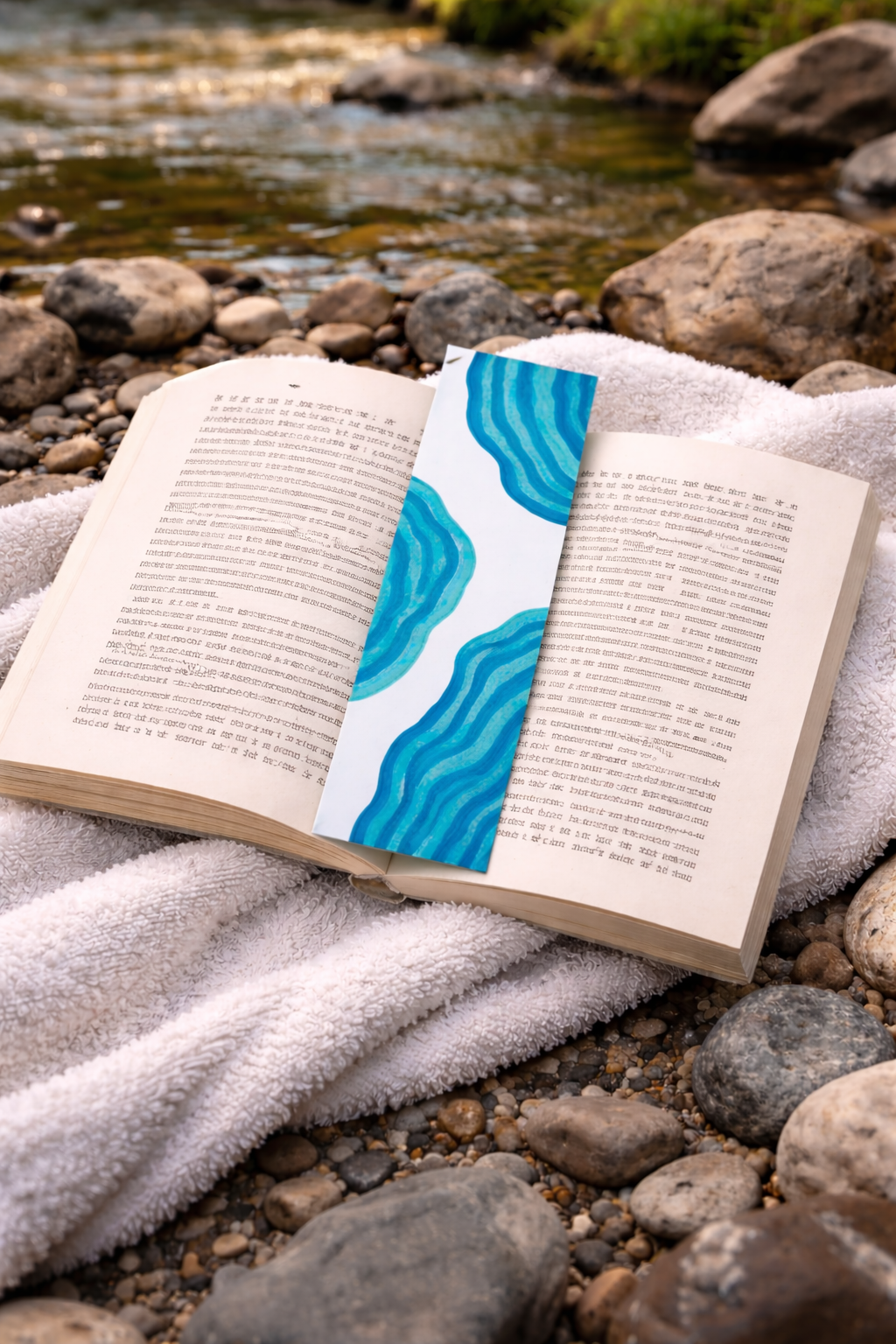 Watercolor River bookmark