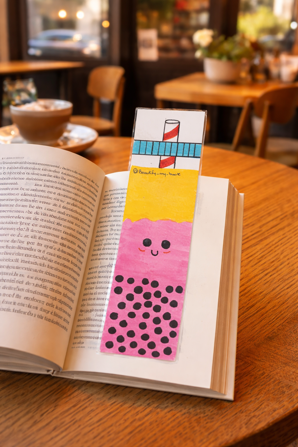 Bubble Tea Cute bookmark