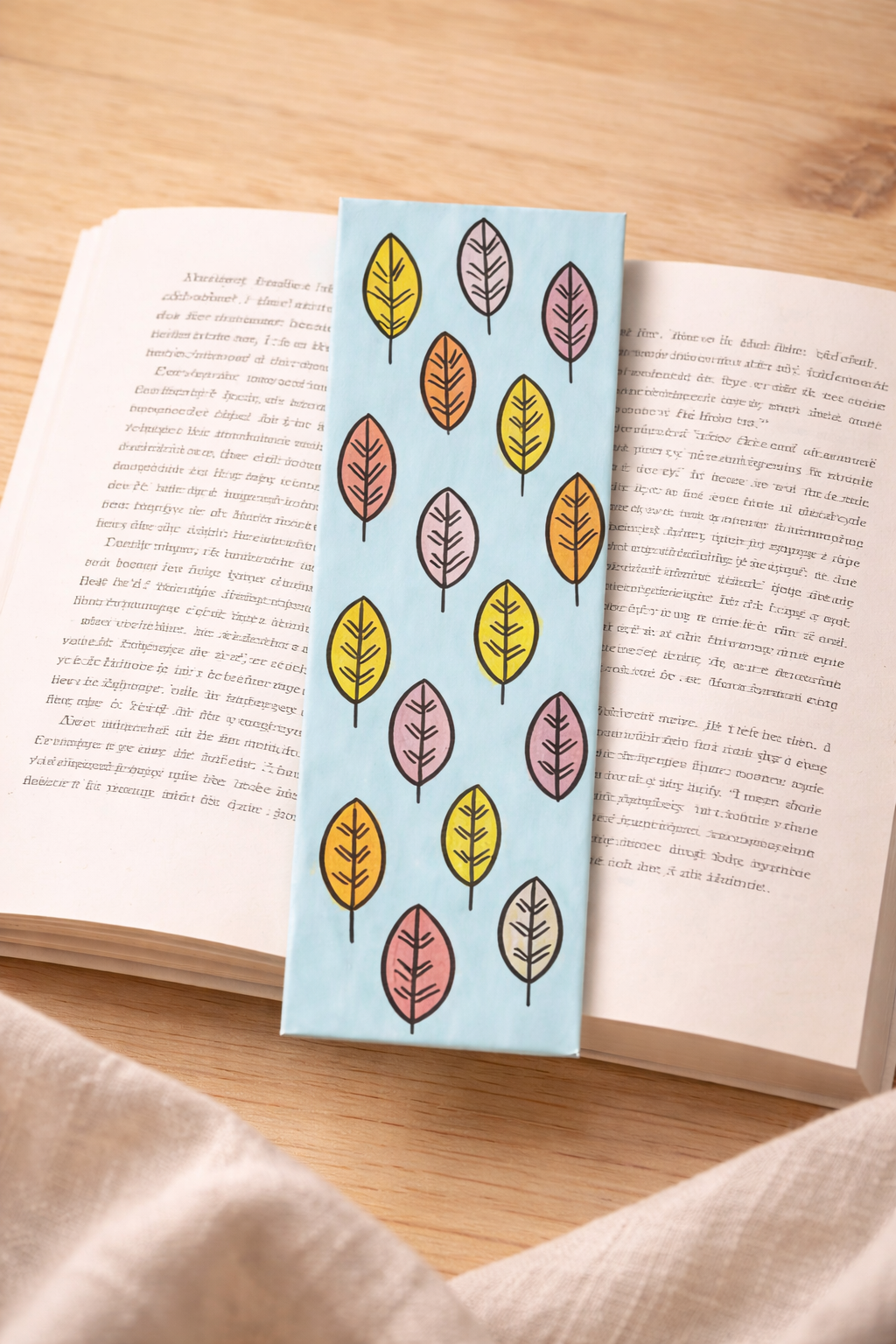 Colorful Leaf Pattern bookmark