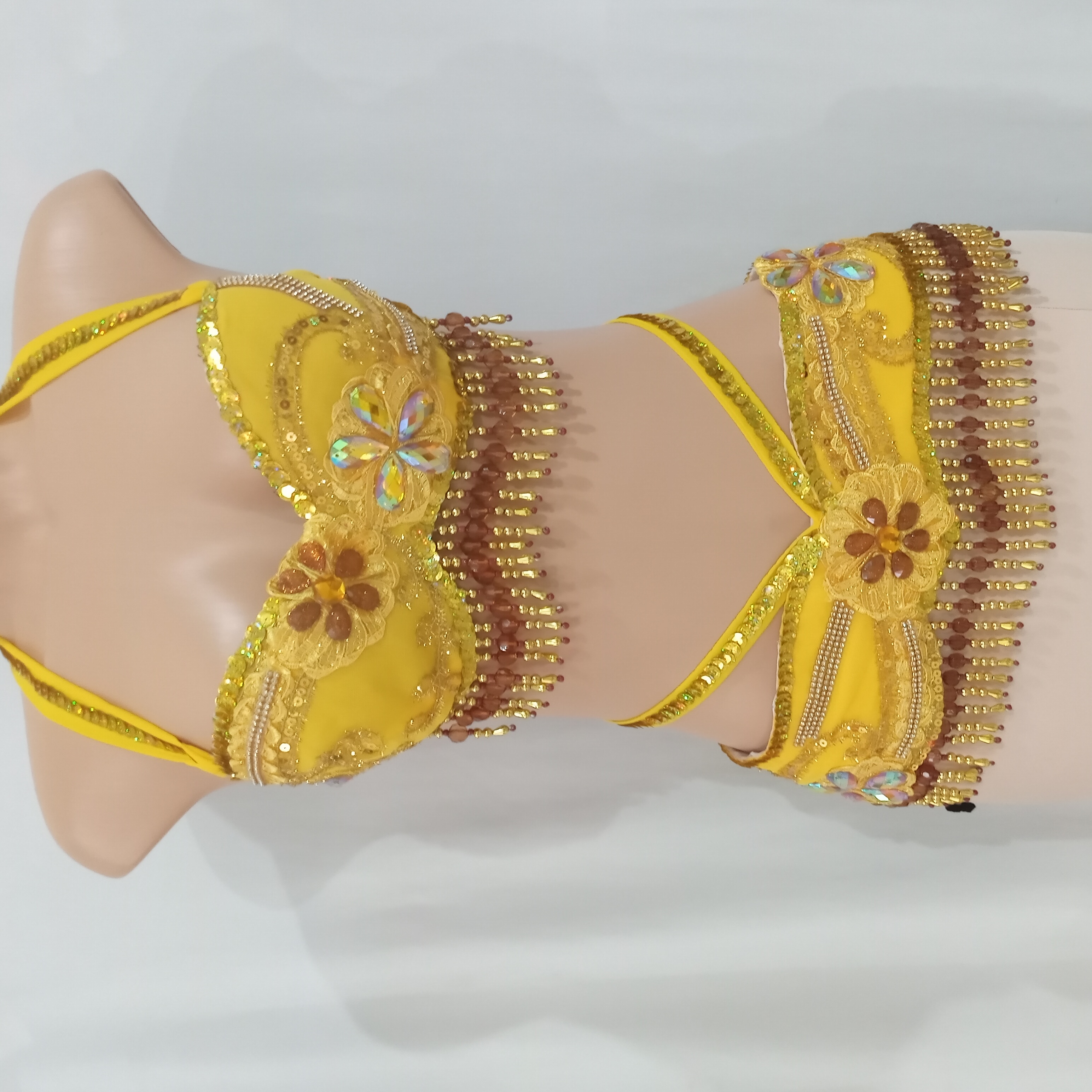 Conjunto de Dança Oriental Dourado
