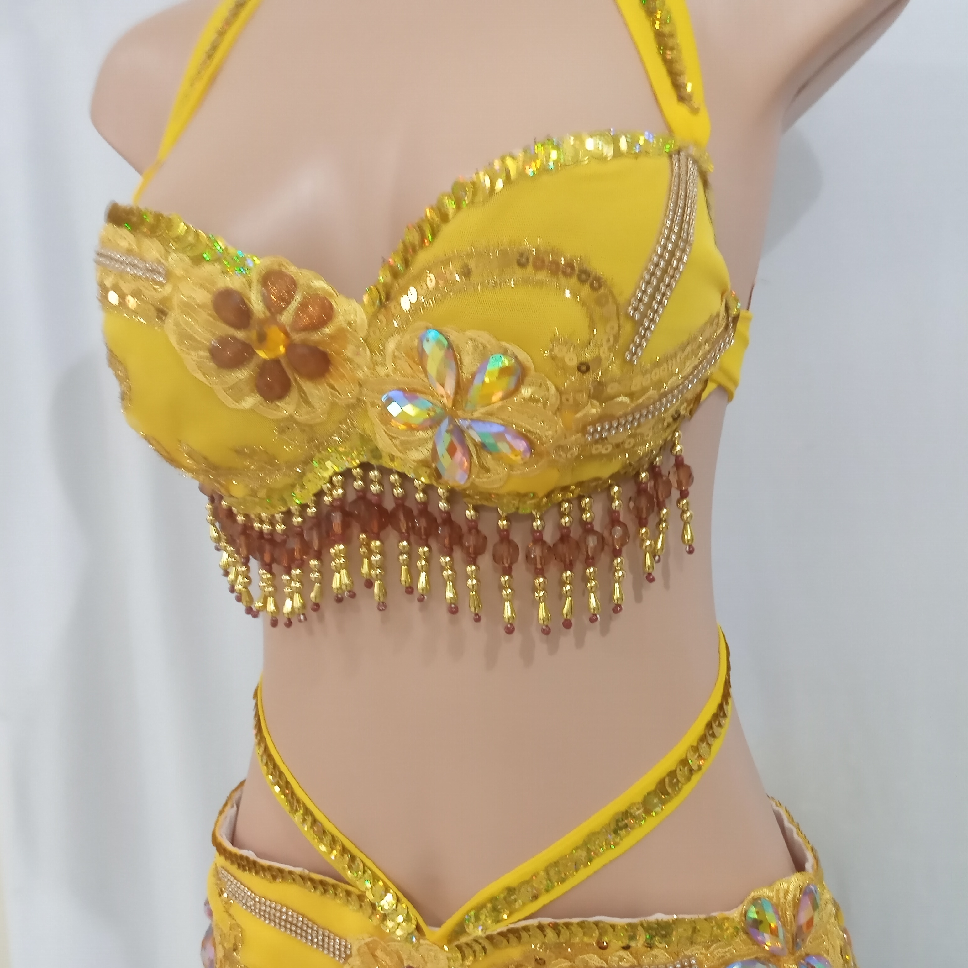 Conjunto de Dança Oriental Dourado