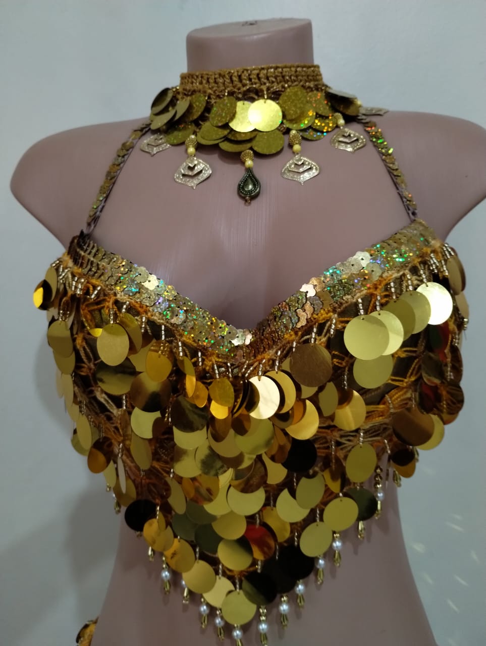 Conjunto de Dança do Ventre Dourado