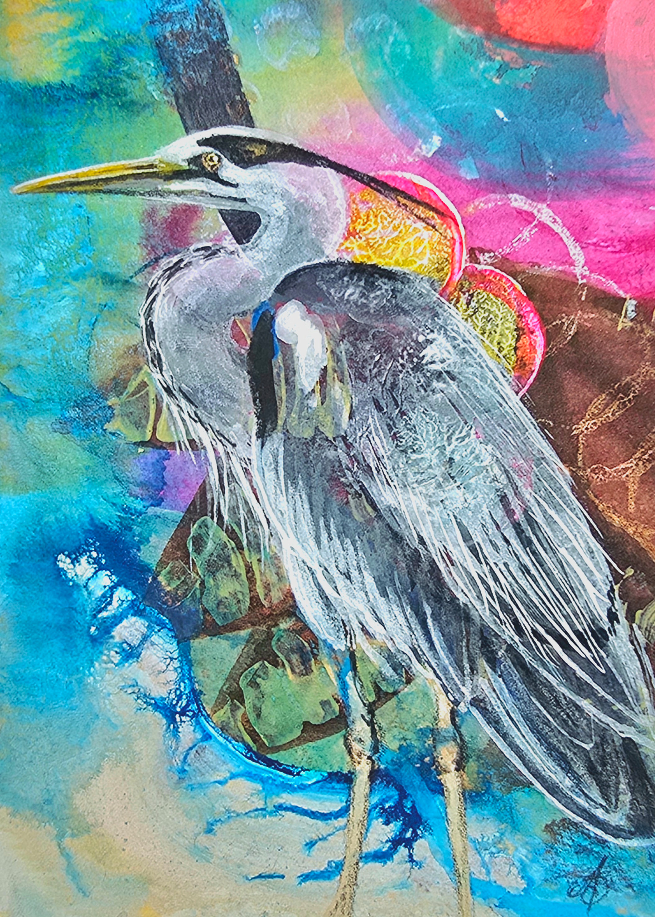 Stillness at Water's Edge - Heron