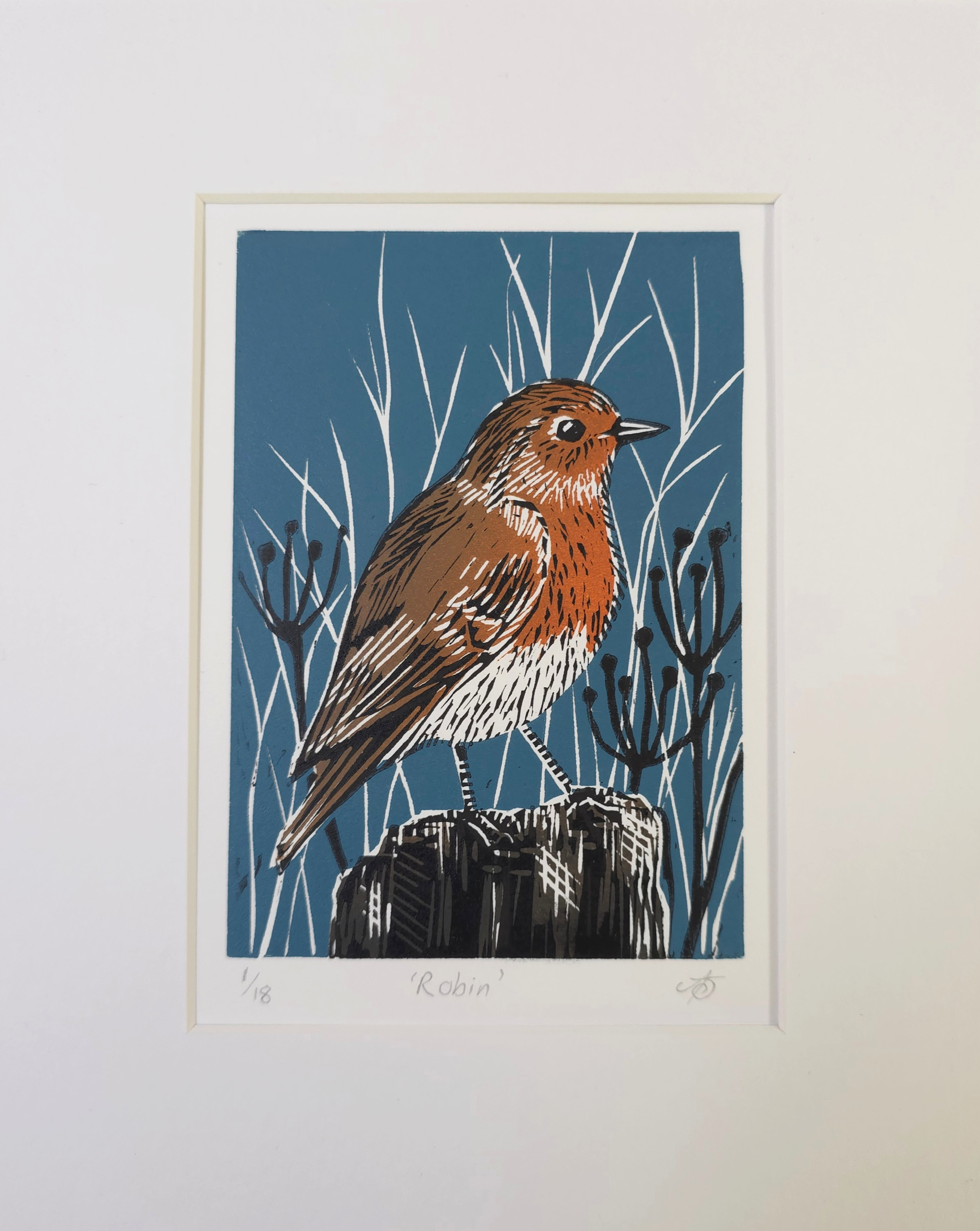 Robin Ltd Ed Linocut Print