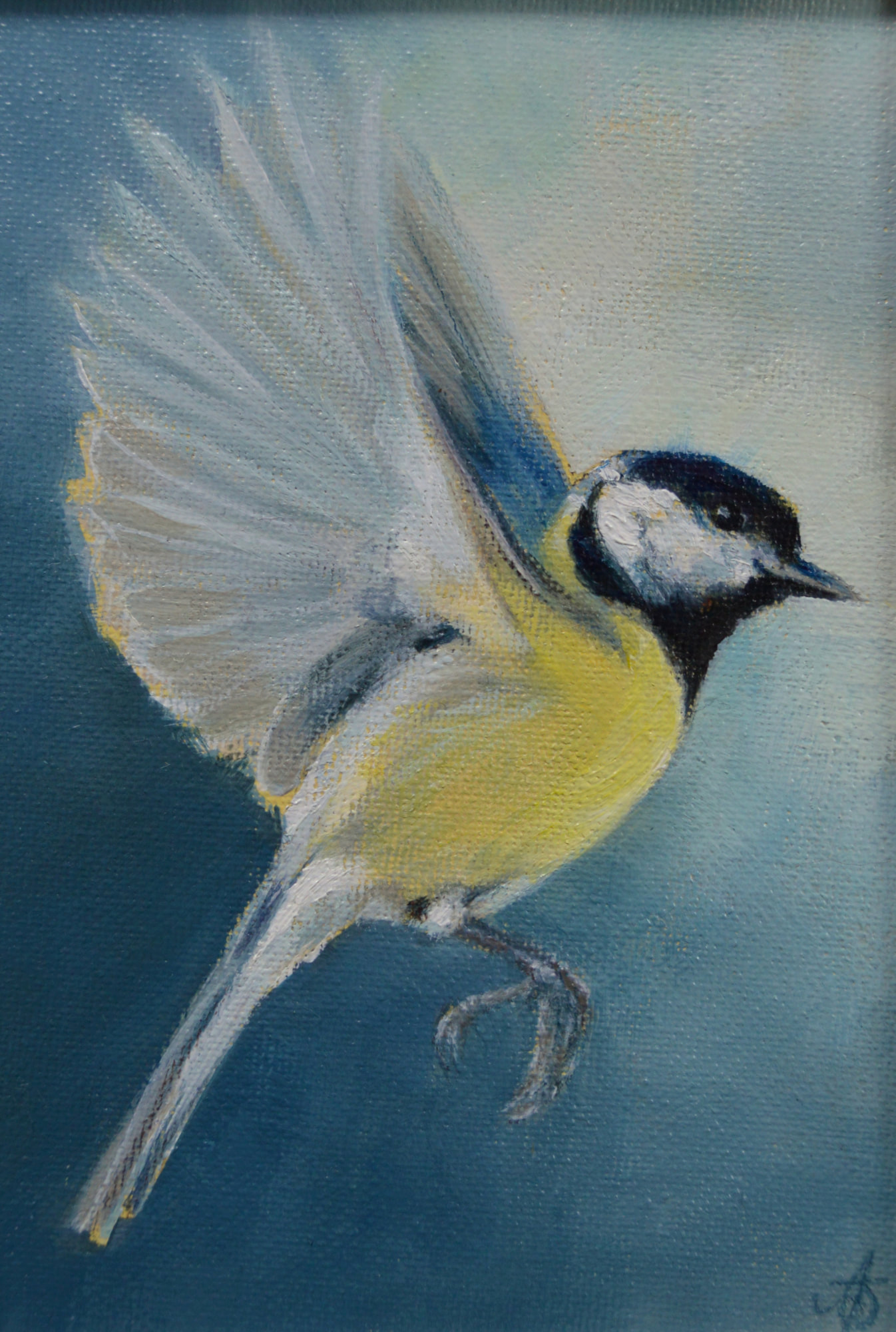 Great Tit Oil Painting
