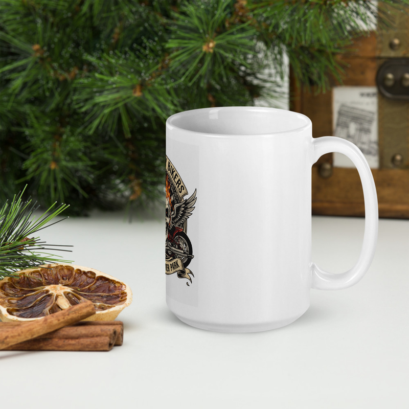 White Coffee Mug | Legendary Bikers – Legends Never Park