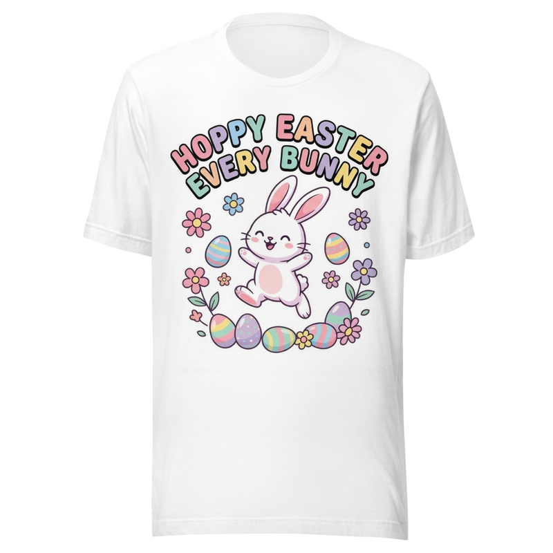Hoppy Easter Every Bunny T-Shirt – Cute Easter Bunny Unisex T-Shirt 🐰🌸