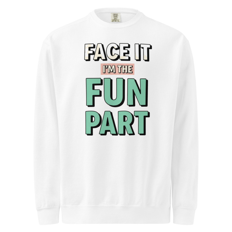 Unisex Garment-Dyed Sweatshirt – Vintage Wash Premium Crewneck