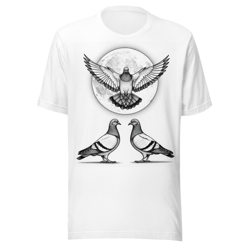 Unisex Dove Lover T-Shirt Peace Dove Graphic Cotton Tee - Alex Sylvestre Shop