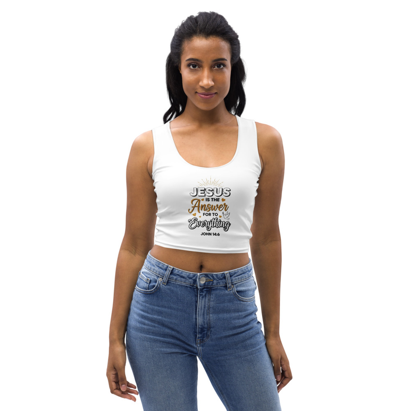 Jesus Is The Answer Women’s Faith Crop Top