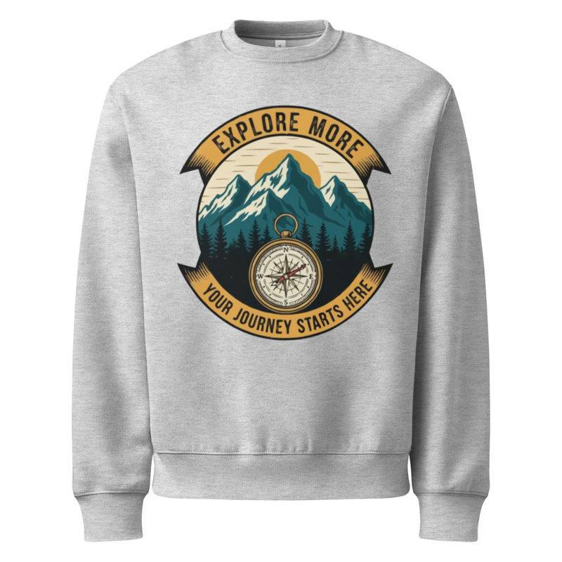 Oversized Heavyweight Sweatshirt | Explore More – Your Journey Starts Here