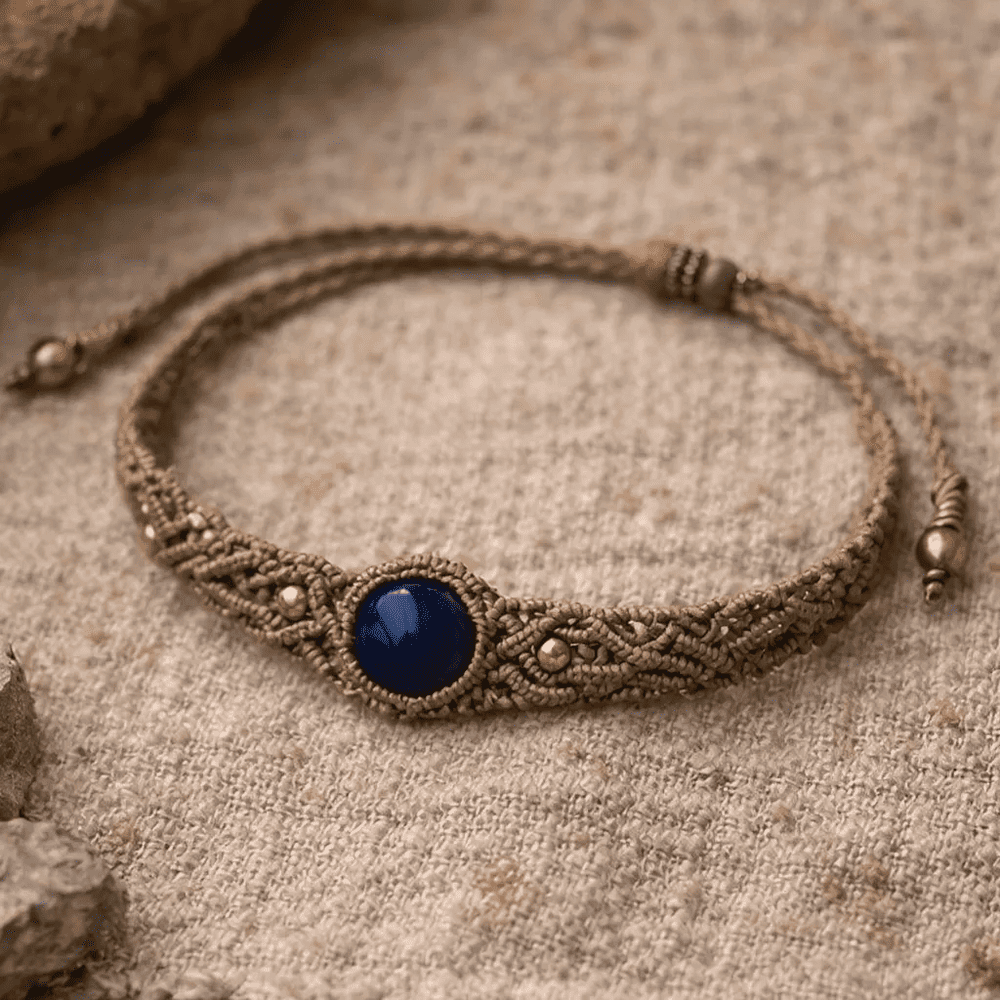 Pulsera Chica de macramé con piedra 