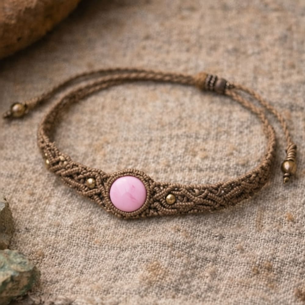 Pulsera Chica de macramé con piedra 