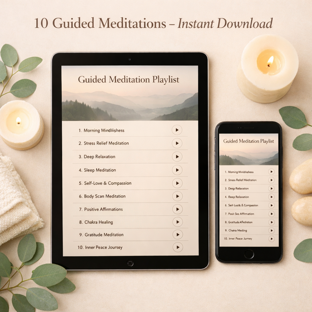Guided Meditation Bundle (5 mins) – 10 Soothing Audio Sessions for Mind, Body & Spirit